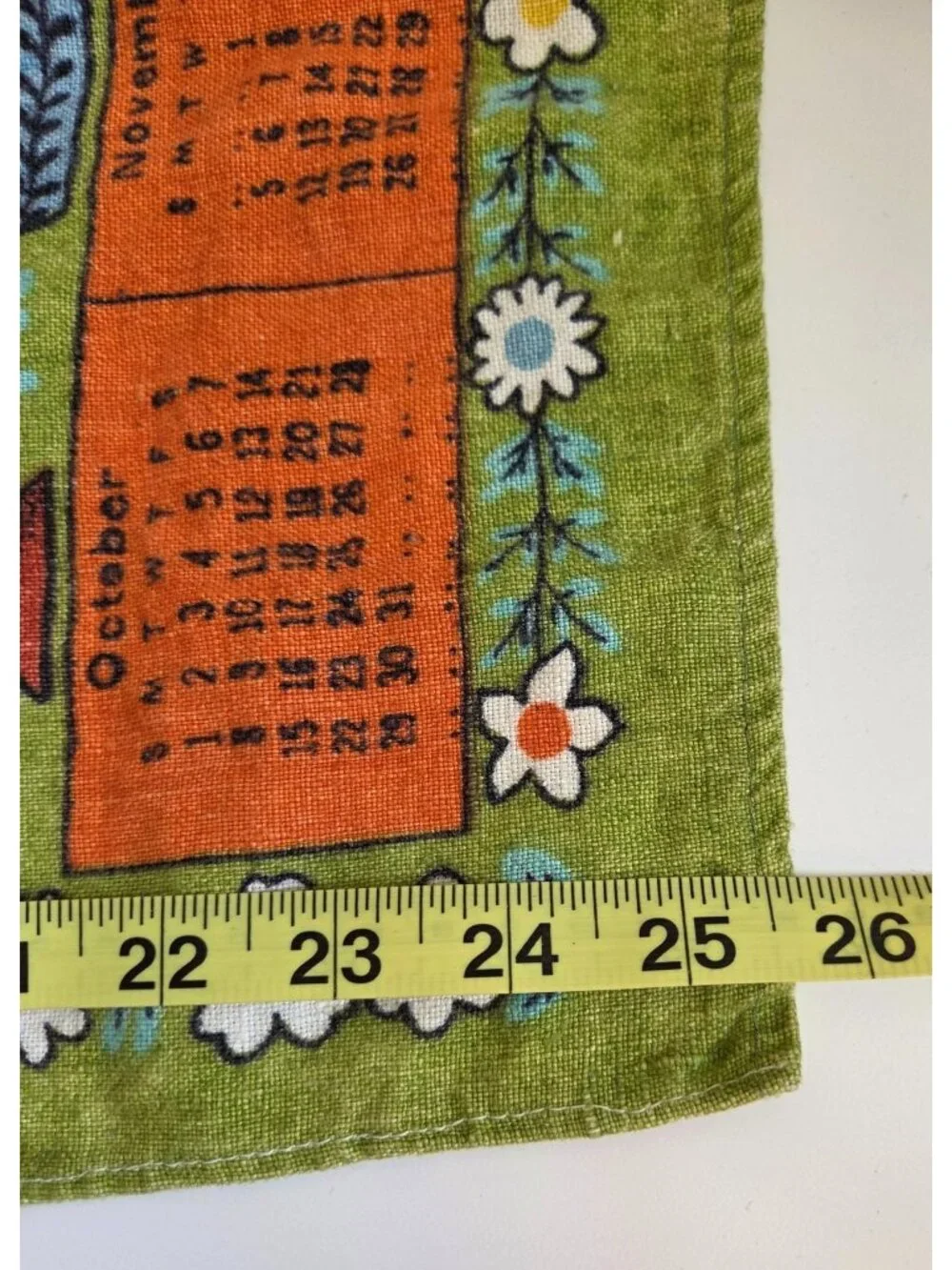 Vtg 1972 Tea Towel 